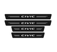 YUPACK 4 Pezzi Strisce di Protezione per Davanzale della Portiera dell'auto per Ho-nda Civic 10th, Adesivo Battitacco Autoadesivo Pellicola AntiGraffio Soglia - Accessori per Lo Styling,Black