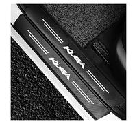 YUPACK 4 Pezzi Strisce di Protezione per Davanzali dell'auto, Pellicola Autoadesiva in Fibra Carbonio per FO-rd Kuga, Adesivi per del Bordo dell Battitacco - AntiGraffio,Black