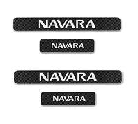 YUPACK 4 Pezzi Strisce Protettive per Davanzali della Portiera dell'auto, per NIS-San Navara, Protezioni Bordi Portiere di Automobili, Accessori Styling Adesivi in Fibra Carbonio,White