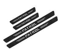 YUPACK 4 Pezzi Striscia di Protezione de Soglia de Portiera Auto in Fibra Carbonio per NIS-San Juke Leaf, Adesivo de Antiscivolo del Pedale di Battitacco, Patrol