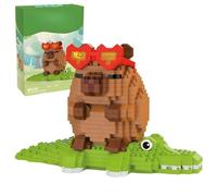 YUPDFGB Blocchi da Costruzione Capybara, 640 Pezzi Mini Mattoncini da Costruzione Capybara, Animali Blocchi da Costruzione, Capibara Building Blocks Set, Idea Regalo per Bambini e Adulti 7+
