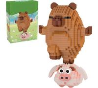 YUPDFGB Blocchi da Costruzione Capybara, 640 Pezzi Mini Mattoncini da Costruzione Capybara, Animali Blocchi da Costruzione, Capibara Building Blocks Set, Idea Regalo per Bambini e Adulti 7+ (rosa)