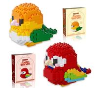 YUPDFGB Set di Mini Blocchi da Costruzione per Pappagalli, Uccello Thmed Blocchi Set, Kit di Modellini di Animali, Decorazione per Casa e Ufficiogio Cattoli per Bambini (2 Scatole)