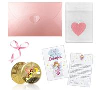 YUPDFGB Set regalo per bambini, regalo per bambini per il tempo della fatina dei denti, Denti Fata Monete Regali per Ragazze Ragazzi, Dente Perso, Souvenir Regali per Bambini