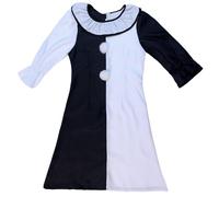 YUPDFGB Tuta Bianco e Nero - Costume Terrifier Bambino Ragazza Bambini 3-12 anni, Costume Clown Assassino Bianco e Nero per Halloween Carnevale Festa Mascherata C-ostume Medievale