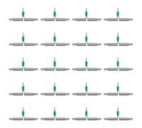 YUPEIUKLI 20 Pezzi a Forma di T, Molla di bilanciamento, Corda, Linea, Spazio, Biforcazione, Linea Intrecciata, Gancio, montature, Braccio di Filo, Strumento da Pesca