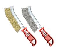 YUPEIUKLI Confezione da 2 spazzole Metalliche AntiGraffio Set di spazzole Metalliche in Acciaio Inossidabile per Automobili, Pulizia di Scorie di Saldatura e ruggine