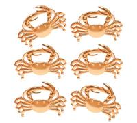 YUPEIUKLI Porta tovaglioli in Metallo a Forma di Granchio, Accessorio per la tavola Dorato per cene e Feste