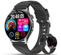 YUPENG ECG+HRV Orologio da donna con pressione arteriosa/sonno/BMI | 1,32" AMOLED Smartwatch, 24/7 Frequenza Cardiaca/SpO2/Monitor sonno, Salute Della Donna/Temperatura/Emozioni/Fatica, SOS