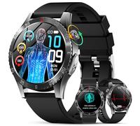 YUPENG Smartwatch Uomo con ECG+HRV/BMI/Acido Urico/Lipidi, 1.43" AMOLED Orologio li m con Telefono, 24H Pressione Sanguigna/Sonno/Cardiofrequenzimetro, IP68 Fitness Tracker per Android iOS
