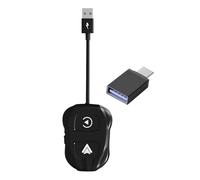 yupeuooe Adattatore convertitore per auto, adattatore wireless per auto | L'adattatore per auto 2 in 1 converte il cavo in wireless - Controllo wireless plug and play, elettronica portatile per auto