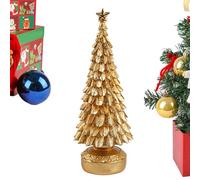 yupeuooe Albero natalizio in resina, centrotavola artificiale, decorazione per albero di Natale in resina, per camera da letto, ufficio, giardino, vacanze, scrivania interna ed esterna