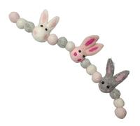 yupeuooe Bunny Happy Easter Banner, Pasqua Bunny Garland - Banner della Porta di Coniglio Bohemia Garland di Pasqua - Forniture per Feste Fatte a Mano Decorazioni Colorate con Ghirlanda per