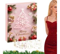yupeuooe Calendario 'Avvento Braccialetti | Scatola Di Conto Alla Rovescia Per Il Natale Con 24 Scomparti - Collana Orecchini Regalo Giovane Donna Collega Festa Matrimonio Mamma