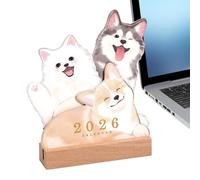 yupeuooe Calendario da Scrivania, 2026 Calendario Da Scrivania Per Uffici Con Tema Animali Domestici, Agenda Giornaliera con Design Puppy Kitten per Ufficio Casa Scuola Bambini