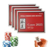 yupeuooe Carte Mahjong | Carte per Mahjong con regole, accessorio di stampa grande per segnare archiviazione lettura pratica torneo
