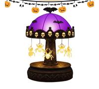 yupeuooe Decorazione fantasma di Halloween, spettrale giostra fantasma con luce per tavolo, accenti inquietanti per la casa, spaventosa decorazione di Halloween per caminetti, cucina, camera da letto