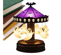 yupeuooe Ghost, spettrale giostra con luce per tavolo, ornamento horror da scrivania, inquietante accenti per la casa per interni ed esterni, festival, feste, cucina, caminetti da pranzo per tavoli da