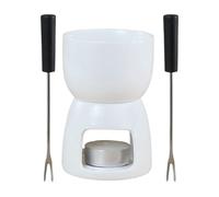 yupeuooe per fonduta di cioccolato, scaldavivande in ceramica con 2 forchette, da 150 ml, per formaggio, burro, dessert, bevande, matrimoni, feste, appuntamenti, compleanni