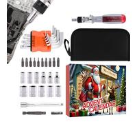 yupeuooe Set di attrezzi per l'avvento di Natale, set di strumenti per la riparazione della casa del veicolo, set di strumenti per la riparazione di Natale, feste per papà, fidanzato, marito, amici