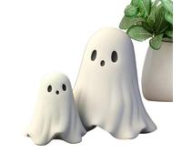yupeuooe Statuine di fantasma di Halloween, statua in resina fantasma decorazione horror di Halloween, graziosa statuetta centrotavola per scrivania, libreria, davanzale, mobile TV, caminetto