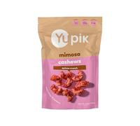 Yupik Mimosa e anacardi al mirtillo rosso arancio, 136 g, realizzato con ingredienti naturali, gusto brunch, snack ispirato al cocktail, anacardi dolci glassati con quinoa soffiata