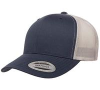 Yupoong Cappello da Camionista retrò YP Classics da Uomo, Blu Navy/Argento., Taglia Unica