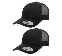Yupoong Cappello da Uomo YP Classics Retro Trucker, Nero, Taglia Unica
