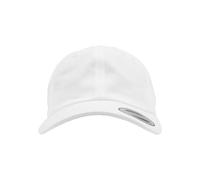 Yupoong Flexfit Low Profile Cotton Twill Unisex Dad Hat Cap für Damen und Herren, 6 Panel Baseball Cap unstructured mit Messingverschluss, white, One Size