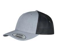Yupoong Retro Trucker 2-Tone Canvas Mesh Cappello Low Basecap Heather Melange