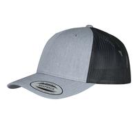Yupoong Retro Trucker 2-Tone Canvas Mesh Cappello Low Basecap Heather Melange