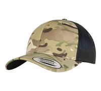 Yupoong Retro Trucker Multicam® Cappello Mesh Snapback 6 Pannelli Camouflage