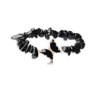 YUPZAR 1 Pezzi Bracciale Uomo Donna Elastico, ossidiana, braccialetto pietra vera naturale, Originale Diffusore Di Energia Guarigione Equilibrio