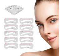 YUPZAR 11 Pezzi Kit Di Timbri Per Sopracciglia Con 10pcs Modello Di Sopracciglio e Guida per Trucco Sopracciglia,Riutilizzabile,Kit Laminazione Ciglia