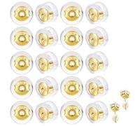 YUPZAR 20 Pezzi Chiusure per Orecchini Anallergici Tappo Orecchini appi per Orecchie, Chiusure a Perno, Schienali Orecchini Anallergici Sostituzione