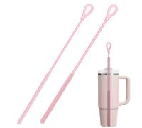 YUPZAR 2Pezzi Scovolino per Cannucce Riutilizzabile per Vetro Metallo Frullati Cannucce e Tazze Cannuccia, Impugnatura Antiscivolo Morbida e Pieghevole, 6mm+9mm