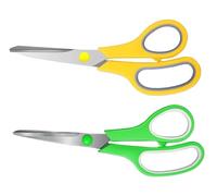 Yuqilin 2 Pezzi Forbici Cucina, Affilato Forbici da Sarta, Multiuso Forbici Ufficio, Universale Forbici da Ricamo, per Tessuto, Pelle, Sartoria, Artisti, Studenti e Sarti (Giallo/Verde)