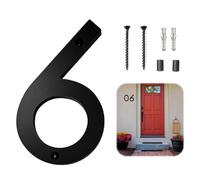 Yuqilin 3D Numero Civico Esterno,Galleggiante Acrilico Numeri Civici Impermeabile Targhe Personalizzate Nero,per Porte Uffici Cassette Postali Appartamenti Armadietti Garage (6)
