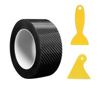 Yuqilin 5CM*5M Pellicola Carbonio,Nero Carbonio Adesivi Auto Wrapping Pellicola Pellicola Wrapping Moto Pellicola Wrapping Fibra di Carbonio Pellicola Adesiva per Auto