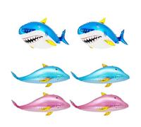 Yuqilin 6 Pezzi Palloncini Delfini, Blu Palloncini Shark, Carino Animali Oceano Palloncini, Lmpermeabile Tema Mare Palloncini, per Feste Sulloceano, Festa dei Bambini, Anniversari