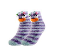 Yuqilin Calze Termiche, Mostro dei Cartoni Animati Calze Divertenti, Creatività Calzini, Tridimensionale Calze Donna Invernali, Carino Calze Calde, per Uomini e Donne (Viola)