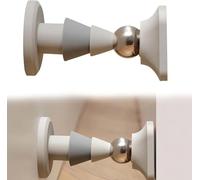 Yuqilin Fermaporta Magnetico,Silenzioso in Siliconefermaporta da Pavimento Installazione Senza Forare Fermaporta Magnetico Adesivo con Nastro 3 M,per Camera,Ufficio(Grigio)