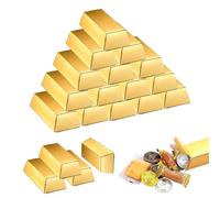 Yuqilin Lingotto Oro Scatola Regalo, 20 Pezzi Scatole per Bomboniere, Simulazione Scatole Regalo, Caccia al Tesoro per Feste Compleanno, per Feste a Tema Pirati, Natale, Decorazioni, Halloween