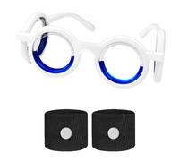 Yuqilin Occhiali Anti-cinetosi Ultra Leggeri e Anti Nausea Digitopressione Set, Occhiali Intelligenti Anti-movimento per Auto, Braccialetti Mal Di Mare Bambini, Adatto Sia Agli Adulti Che ai Bambini
