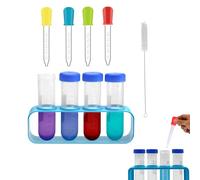Yuqilin Pipette Contagocce,10 Pezzi Pipetta Contagocce 5 ml Pipetta Contagocce Bambini Contagocce Plastica Pipette Graduate,con 1 Spazzola Pulizia,per Caramelle Animali Domestici Piante