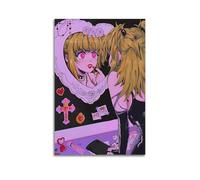 YUQLAGA Amane Misa Death Note Retro Pink Anime Girl Art_upscayl_4x_upscayl-lite-4x poster su tela per soggiorno, camera da letto, sala giochi, ufficio, 30 x 45 cm