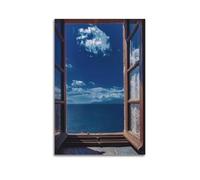 YUQLAGA Poster su tela finta decorazione per finestre, con vari paesaggi e vista mare all'esterno, decorazione artistica da parete per soggiorno, camera da letto, sala giochi, ufficio, 20 x 30 cm