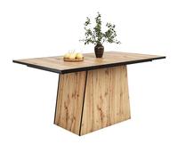 YuQozii Tavolo da bistrot moderno da cucina in legno, non rimovibile, per 4-6 persone, soggiorno, cucina, tavolo per la colazione, sala da pranzo, colore legno marrone, 138,5 x 80 x 75 cm