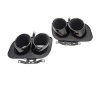 YUQUDGELKY 1 Coppia Per Porsche Per Carrera 992 2020 2021 2022 2023 2024 Terminale Di Scarico Carrera In Acciaio Inox Nero Con Ugello A Quattro Uscite(NERO)