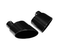 YUQUDGELKY 1 Paio Di Terminali Di Scarico Ovali Per A4 A5 A6 A7 Upgrade RS4 RS5 RS6 RS7 In Acciaio Inox Nero Ugello Di Scarico(NERO)